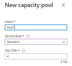 Capacity Pool erstellen