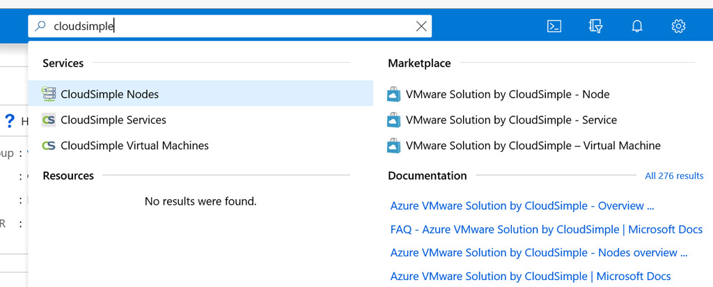 Überblick zu VMware on Azure: CloudSimple Nodes, CloudSimple Services, CloudSimple Virtual Machines